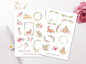 Preview: Tiere Familie Sticker Set